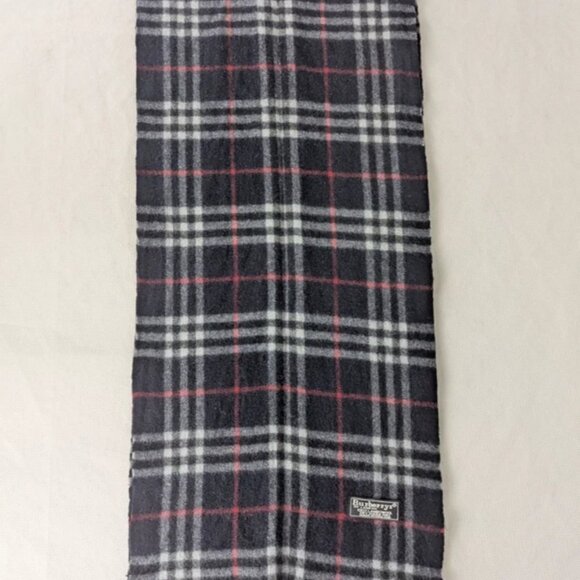 Authentic Burberry Check Lambswool Scarf Blue – Unisex – Used – Winter Essential - Picture 4 of 7